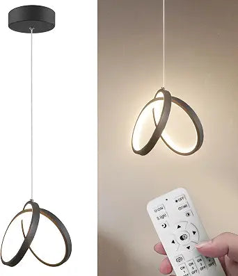 6.5 Inch Modern LED Pendant Light, 13W Dimmable Remote & APP Control, Coverage 90sq.ft Adjustable Hanging Fixture for Kitchen Island Bedroom Dining