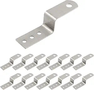 BokWin Z Mounting Bracket, 3.74 Inch x 0.63 Inch, 15 Pcs, Silver