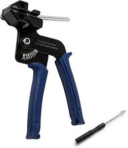 OFFO Metal Zip Ties Cutter for Stainless Steel Tie Wrap,Tensioning Installation Cutting Tool for Self-Locking Stainless Zip Ties with Free Zip Tie Release Tool, Two-handed Mode