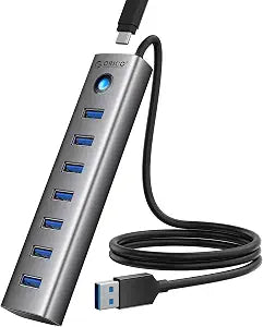 ORICO 7 Ports USB 3.0 Hub with 3.28FT Cable for Desktop, Laptop