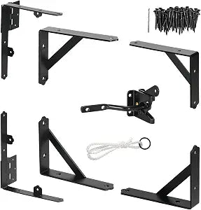 Anti Sag Fence Gate Kit, Gate Hardware Kit for Wood Fence