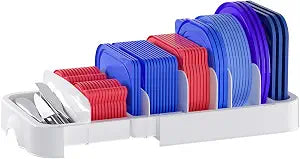 Lid Organizer for Kitchen Cabinet, Expandable Holder, 10 Dividers