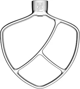 QAP Stainless Steel Flat Beater Fits KitchenAid 5 Plus 6 QT Bowl Lift