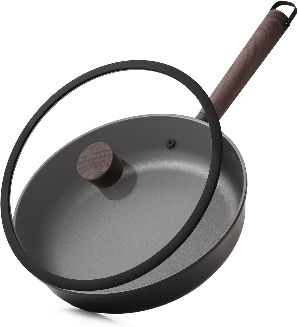 SENSARTE Non Stick Frying Pan, 9.5 Inch Non Toxic Skillet with Lid,