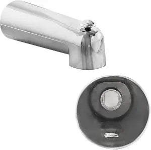 SENTO Silver Universal Bathroom Tub Spout with Diverter, Durable Heavy Duty Metal Bathtub Faucet with Shower Diverter - 7 Inches 1/2" IPS Inside Thread, Polished Chrome