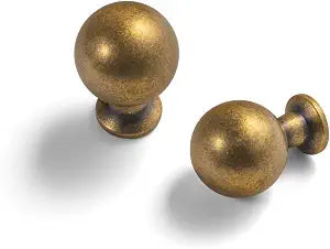 Set of 12 -Sleek Antique Brass Cabinet Knobs - Retro and Minimalist Hardware for Stylish Home Enhancement