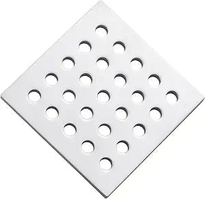 3.75 Inch Square Shower Drain Cover 95MM Floor Drain Grate (Chrome)