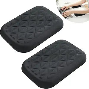 LargeLeaf Ergonomic Wrist & Elbow Rest Pad for Desk with Memory Foam & Non-Slip Base, Relieve Elbow Pain Armrest Wrist Support(6.3 * 4.3 inch, Black, 2pcs)
