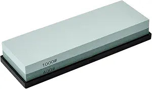 HiramWare Knife Sharpening Stone with Non-slip Rubber Base, 400/1000 Grit Premium Whetstone, Double-Sided Knife Sharpener for Kitchen, Waterstone for Honing Blades Manually