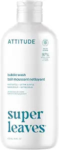 Attitude Bubble Bath & Body Wash, Unscented, Fragrance-Free, 16 Fl Oz