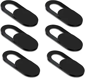 [6 Pack] Webcam Cover Slide 0.027in Ultra Thin Web Camera Cover fits Laptop, Desktop, PC, Macboook Pro, iMac, Mac mini, Computer, Smartphone,Protect Your Privacy and Security,Strong Adhensive-Black