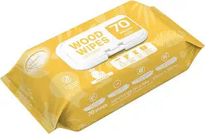Air Jungles Wood Furniture Cleaner Wipes, XL 8x10 Inch, 70 Count