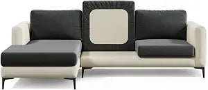 Nolan Interior Magic Sofa Cover - Velvet Back Couch Cover - Pet Proof, Easy Install, Stretchy Slipcover - Medium, Charcoal Grey