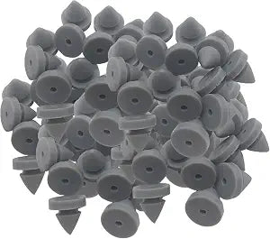 100 Pcs Rubber Door Silencer, Metal Door Anti Collision Silencer Heavy Duty Rubber Hinge Outlet Door Silencer 1/2 Inch Diameter for Metal Frame