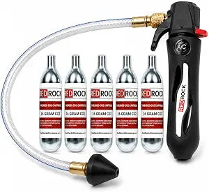 RedRock Gallo Drain Gun with 5 Unthreaded CO2 Cartridges for A/C Condensate Line Air Conditioner Cleaner Blaster Opener Kit with Five Cartridge Clears HVAC Clogs