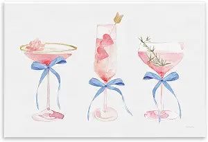 Flirty Champagne Cocktail, 13 x 19 Inch Mounted Print on Wall Plaque