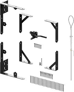 Gate Corner Brace Bracket Anti Sag Gate Frame Kit with Self-Locking Latch