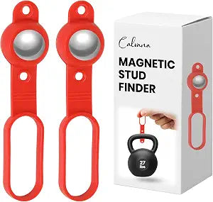 Calvana 2 Pack Magnetic Stud Finder - 27 lbs of Pull Power Stud Ball, Detects Nails, Screws, and Metal, Through 5/8" Drywall, Wood or 3/4" Plywood Paneling, No Batteries Required, 52300