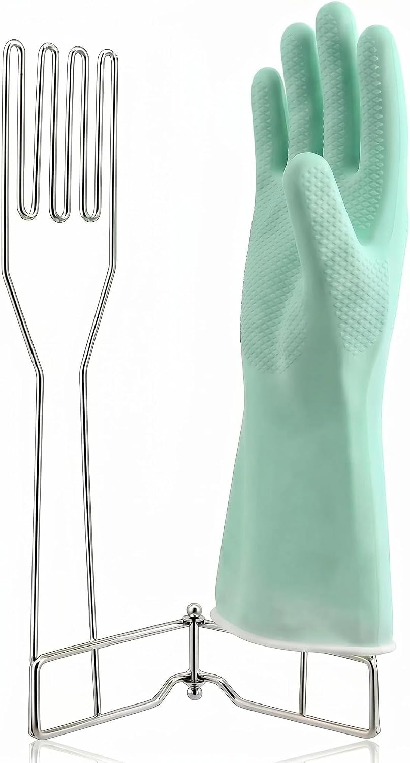 Dish Gloves Drying Rack, Folding Flat SUS304 Kitchen Gloves Holder Stand