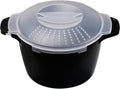 Professional Large Micro Cookware 2 Quart, Microwave Steamer for Vegetables, Cooker for Microwave - BPA Free, Dishwasher Safe