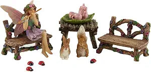PRETMANNS Fairies for Fairy Garden Accessories Kit, 14 Piece Fairy Set