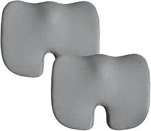 2 Pcs Machine Washable Seat Cushion Covers, Universal Fit & Comfort, Premium Replacement (Cover Only) (Gray)
