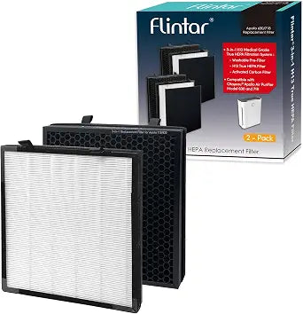 True HEPA Replacement Filter, Compatible with Okaysou(Oksou) Apollo 630/718 Air Purifier, H13 Grade True HEPA + Activated Carbon Filter, 2-Pack
