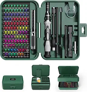 Mini Precision Screwdriver Set with Color-coded Identification, 132 in 1 Micro Magnetic Repair Tool Kits with Storage Box, 108 Bits,Small Manual Screw Driver Toolkits for iPhone/Mac/iPad/Table