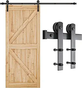 SMARTSTANDARD 6.6ft Sliding Barn Door Hardware kit, Fit 36-40" W Doorpanel