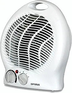 Optimus H-1322 Portable 2-Speed Fan Heater with Thermostat , White