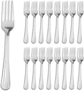 KOOMADE Dinner Forks Set,16PCS 7.2inch Food Grade Stainless Steel Silverware Forks,TableForks,Flatware Forks for Home Kitchen Party Restaurant, Mirror Polished Dishwasher Safe