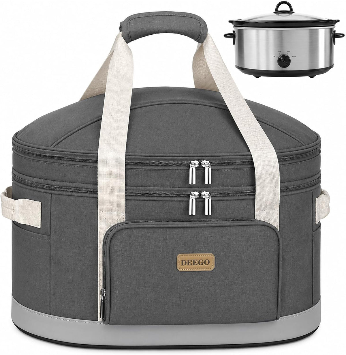 DEEGO Layer Insulated Travel Slow Cooker Carrier Bag for Crock-Pot to go
