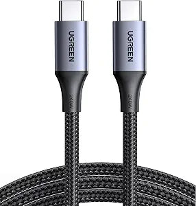 UGREEN 240W USB C to USB C Cable, Fast Charging Cable, 6.6ft, Black
