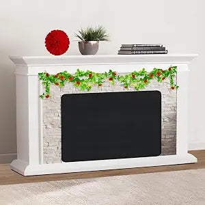 Fireplace Cover, Draft Stopper for Brick Fireplace, Fireplace Flue Blocker, Indoor Fireplace Blanket for Heat Loss, Winter and Summer, Black, 39x32 Inches