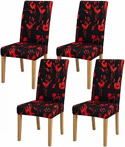 Halloween Chair Covers, Spooky Dining Chair Slipcovers, Stretch Fit