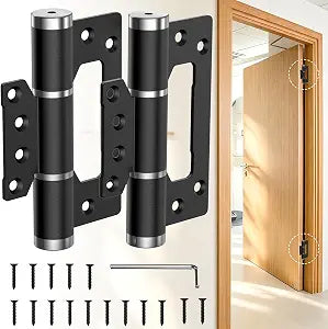 5" Self Closing Hinges, Soft Close Non Mortise, Heavy Duty Aluminum,2pk