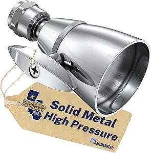 HammerHead Metal High Pressure Shower Heads 2 Inch Flow Boosting Showerhead
