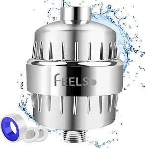 FEELSO Shower Filter, Water Softener Shower Head Filter for Hard Water