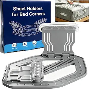 Bed Sheet Holders for Corners, Sheet Grippers, Sheet Lock Prevent Slipping and Wrinkles, Easy Installation, No Metal Corner Sheet Grippers Easily Say Goodbye to Loose Sheets