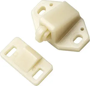 White Marine Boat Ball Catch Door Cupboard  Spring Back Plates Roller Latch Plastic Catches Cabinet Hardware and Furniture Double Latches Interior Doors Small Arrowhead Catch
