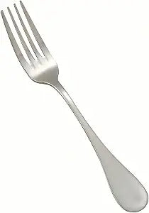 Winco 8 1/2" Venice Stainless Steel Dinner Fork (Set of 12)