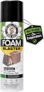 Leak Saver Foam Blaster AC Coil Cleaner Foam Spray | HVAC Coil Cleaner for AC Unit | Professional Deep-Penetrating Formula for Evaporator (No Rinse) & Condenser (Light Rinse)