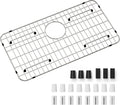Kitchen Sink Grid and Sink Protectors,26-1/16"x14-1/16" Stainless Steel