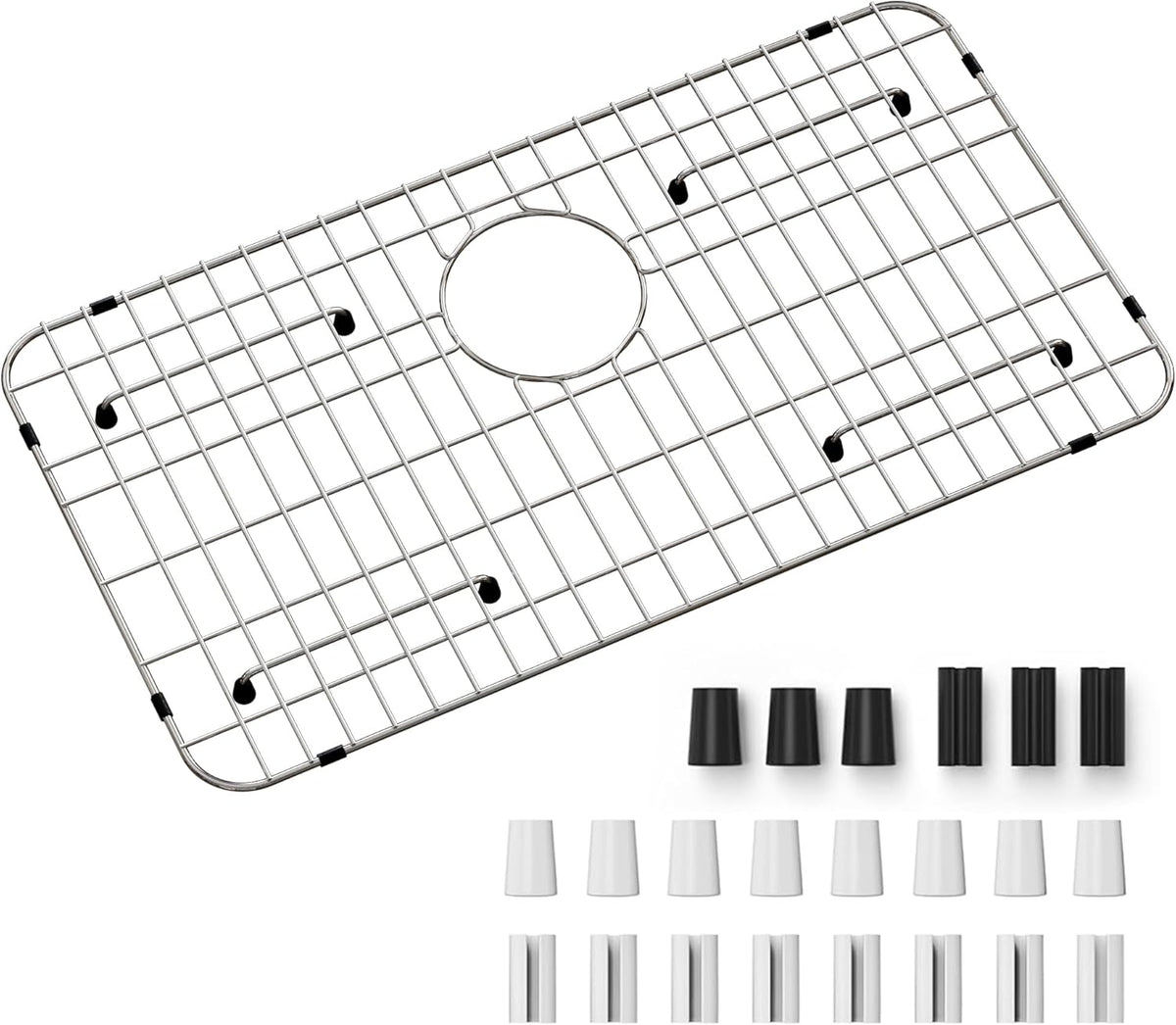 Kitchen Sink Grid and Sink Protectors,26-1/16"x14-1/16" Stainless Steel