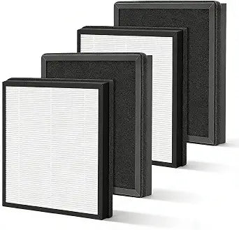 4 Pack Replacement Filter for Trucozie T356 Air Purifier, 3-IN-1 HEPA Filter and Activated Carbon Filter Accessories