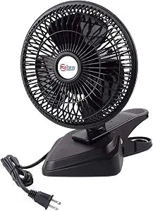 TN TONNY Convertible 6-Inch Desk & Clip on Fan, Two Quiet Speeds, Household Table Clip on Fans AC Personal Desktop Fans with 6 Feet Cord, Ideal for the Home, Office, Dorm, Black