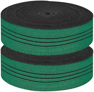 2 Rolls Webbing Band Replacement for Chair, Couch, Sofa, Upholstery Seater Repair Material, Elastic, Latex, Stretchy Webbing Belt/Strap for Lawn Chair (Each Roll 6 Yard)