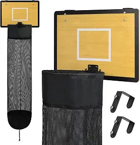 Wooden Basketball Laundry Hamper with Drawstring