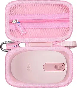 Hard Mouse Case for Logitech M196/ M317/ M325 for TECKNET Quiet Silent Wireless Mouse, Universal Hard Shell Storage Case (Pink)