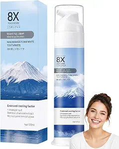 Niacinamide Whitening Toothpaste,Niacinamide Foam Whitening Toothpaste,Brightens & Whitens Teeth,Natural Gentle,Fresh Breath,Daily Oral Care,100g